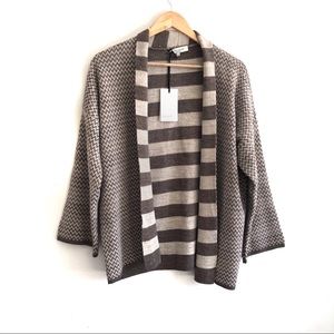 Cocogío Wool-Blend Taupe Cardigan